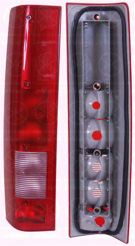 Tail Light Assembly, without bulb holder, Left, 0000500319559 (IVECO), 500319556 (IVECO), 500319559 (IVECO)