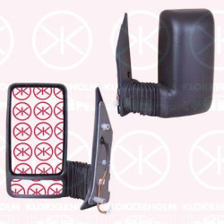 Exterior Mirror, Right, for electric mirror adjustment, Mid-sized mirror arm, Length [cm]: 13, Heatable, Convex, 500325730 (IVECO)