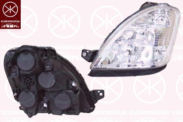 Headlight, H7/H1/H1, with motor for headlamp levelling, AL, Right, Illuminance [lx]: 20, 0000069500010 (IVECO), 69500010 (IVECO)