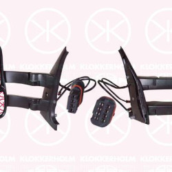 Exterior Mirror, Right, for electric mirror adjustment, Long mirror arm, with aerial, Connector Shape: rectangular, Number of pins: 8, Number of pins: 4, with indicator, Heatable, Convex, 0000003800425 (IVECO), 3800425 (IVECO), 504150550 (IVECO), 9010130R (IVECO)