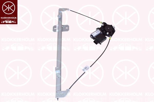 Window Regulator, with electric motor, with comfort function, Electric, Left Front, Number of pins: 6, 44 16 294 (OPEL), 504335520 (IVECO), 8200467971 (RENAULT), 93186237 (OPEL)