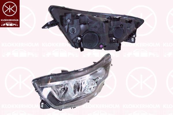 Headlight, H7/H1, with motor for headlamp levelling, AL, Right, Illuminance [lx]: 17.5, 0005801473749 (IVECO), 5801473749 (IVECO)