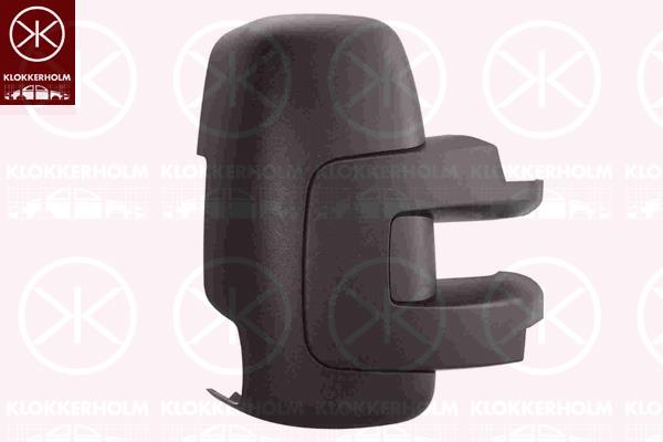 Housing, exterior mirror, Right, Short mirror arm, black, 00005801823377 (IVECO), 5801823377 (IVECO)