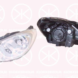 Headlight, H4, with motor for headlamp levelling, Left, Illuminance [lx]: 12.5, Housing Colour: chrome, 92101 0X120 (HYUNDAI)