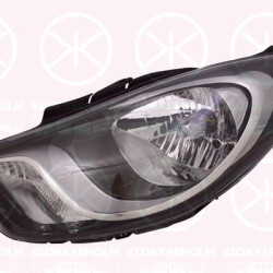 Headlight, H4, with motor for headlamp levelling, Right, Illuminance [lx]: 12.5, Housing Colour: black, 92102 0X220 (HYUNDAI)