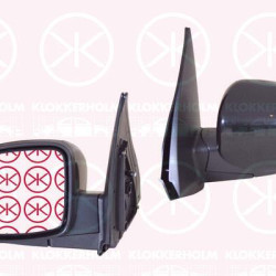 Exterior Mirror, Left, for electric mirror adjustment, Number of pins: 5, Heatable, Convex, black, 87610-0X320 (HYUNDAI)