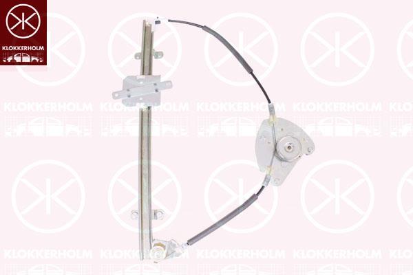 Window Regulator, without electric motor, Electric, Left Front, 82403-0X010 (HYUNDAI), 98810-0X100 (HYUNDAI)