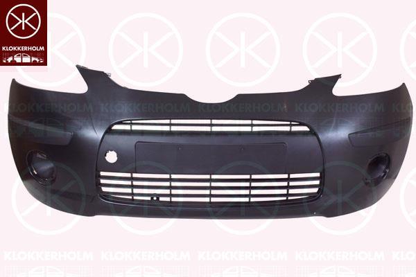 Bumper, Front, with arrangement for front fog light, Full Body Section, black, 86512-0X000 (HYUNDAI)