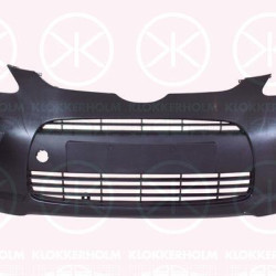 Bumper, Front, with arrangement for front fog light, Full Body Section, black, 86512-0X000 (HYUNDAI)