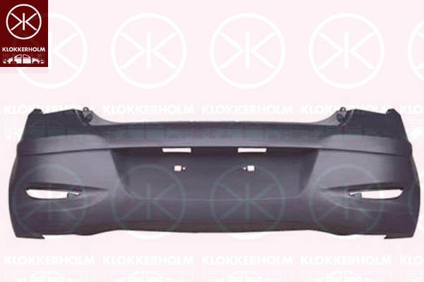 Bumper, Rear, black, 86611-0X220 (HYUNDAI)