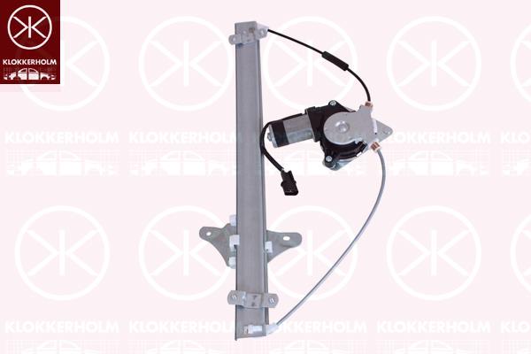 Window Regulator, 2-dr, with electric motor, Electric, Right, 824041C210 (HYUNDAI)