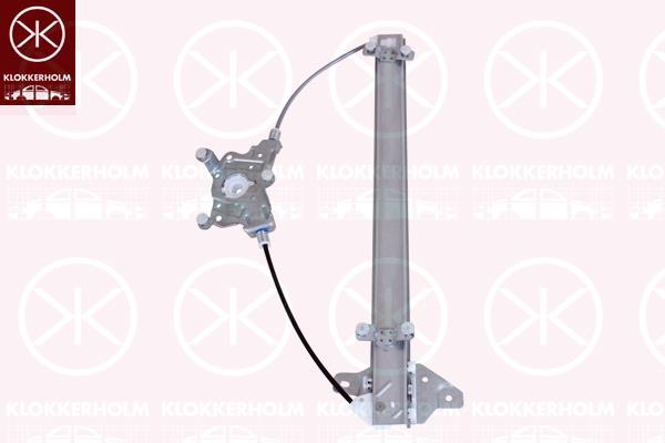 Window Regulator, 4-dr, without electric motor, Electric, Left Front, 824031C010 (HYUNDAI), 98810-1C100 (HYUNDAI), 988101C300 (HYUNDAI)