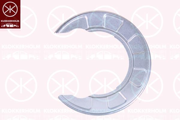 Splash Guard, brake disc, Diameter 1/Diameter 2 [mm]: 270/165, Repair Panel, Rear Axle Left, Rear Axle Right, Zinc-coated, 582511G300 (KIA), 582521G300 (KIA), 583101C810 (HYUNDAI), 584101C810 (HYUNDAI)