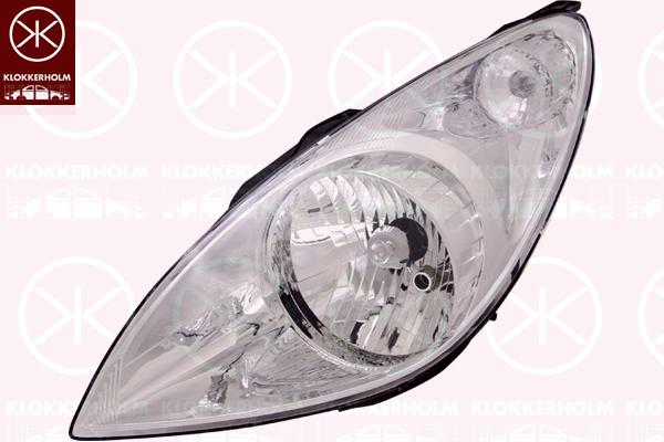 Headlight, H4, with motor for headlamp levelling, Left, Illuminance [lx]: 25, 92101-1J000 (HYUNDAI), 92101-1J010 (HYUNDAI)