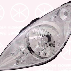 Headlight, H4, with motor for headlamp levelling, Left, Illuminance [lx]: 25, 92101-1J000 (HYUNDAI), 92101-1J010 (HYUNDAI)