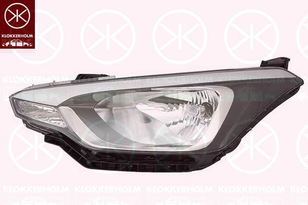 Headlight, Left, Illuminance [lx]: 17.5, H4, without motor for headlamp levelling, 92101C8000 (HYUNDAI), 92101-C8000 (HYUNDAI)