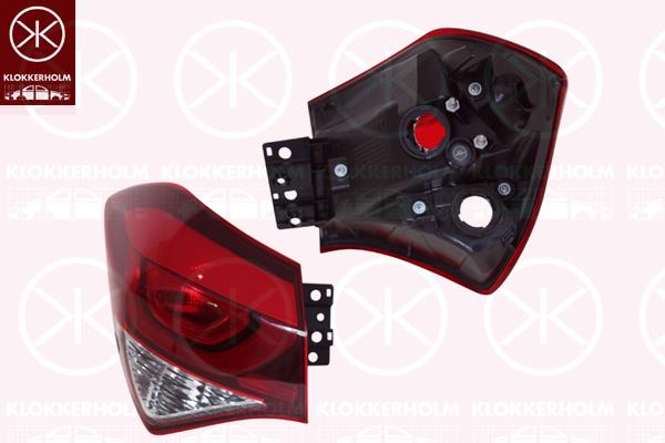 Tail Light Assembly, 5-drs, Left, without bulb holder, 92401-C8000 (HYUNDAI)