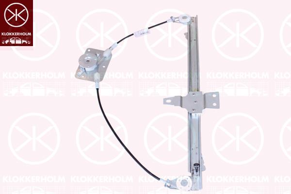 Window Regulator, without electric motor, Electric, Left Front, 82403C7010 (HYUNDAI)