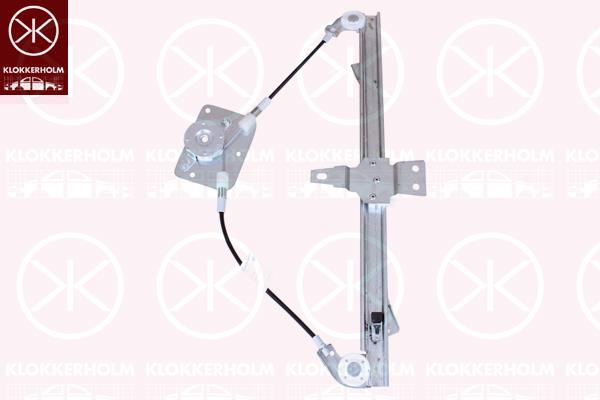 Window Regulator, without electric motor, Electric, Left Rear, 83403C7010 (HYUNDAI)