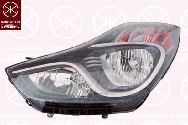 Headlight, Left, Illuminance [lx]: 20, H7/H7, with motor for headlamp levelling, 921011K000 (HYUNDAI), 92101-1K000 (HYUNDAI)