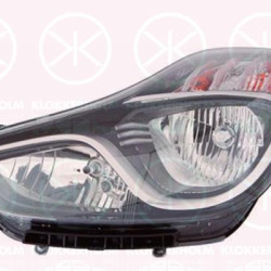 Headlight, Left, Illuminance [lx]: 20, H7/H7, with motor for headlamp levelling, 921011K000 (HYUNDAI), 92101-1K000 (HYUNDAI)