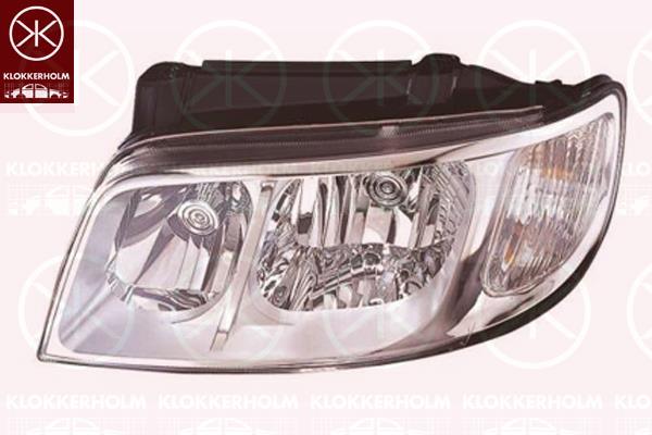 Headlight, H7/H1, for vehicles with headlight levelling, without motor for headlamp levelling, Right, Illuminance [lx]: 20, 92120-17630 (HYUNDAI)