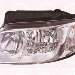 Headlight, H7/H1, for vehicles with headlight levelling, without motor for headlamp levelling, Right, Illuminance [lx]: 20, 92120-17630 (HYUNDAI)