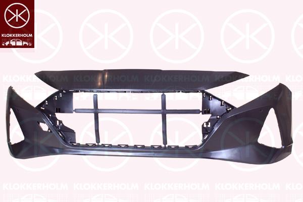 Bumper, Front, Smooth, black, with hole(s) for parking distance control, Number of bores: 2, 86511Q0010 (HYUNDAI)