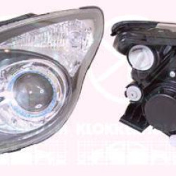 Headlight, H7/H1, with motor for headlamp levelling, Left, Illuminance [lx]: 12.5, Housing Colour: black, Vehicle Production Country: Czech Republic, 921012L520 (HYUNDAI), 92101-2R000 (HYUNDAI)