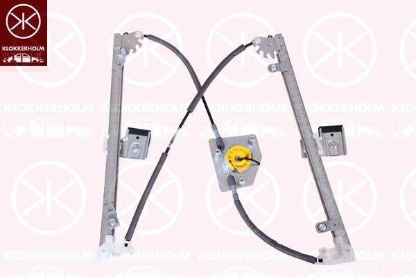 Window Regulator, 4-dr, without electric motor, Electric, Left Front, Vehicle Production Country: Czech Republic, 82471-2L000 (HYUNDAI), 82471-2R000 (HYUNDAI)