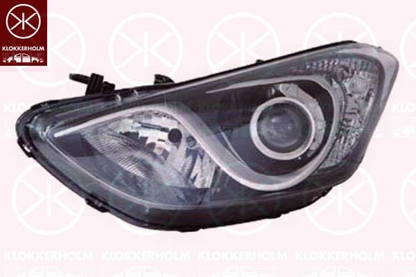 Headlight, Left, Illuminance [lx]: 12.5, H7/H7, with motor for headlamp levelling, 92101A6020 (KIA), 92101A6020 (HYUNDAI), 92101-A6020 (KIA), 92101-A6020 (HYUNDAI)