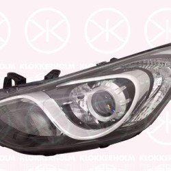 Headlight, Left, H7/H7/H7, with dynamic bending light, with motor for headlamp levelling, 92101A6000 (KIA), 92101A6000 (HYUNDAI), 92101-A6000 (KIA), 92101-A6000 (HYUNDAI), 92101A6060 (HYUNDAI)