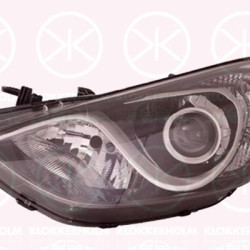 Headlight, Left, Illuminance [lx]: 12.5, H7/H7, with motor for headlamp levelling, 92101A6080 (KIA), 92101A6080 (HYUNDAI), 92101-A6080 (KIA), 92101-A6080 (HYUNDAI)