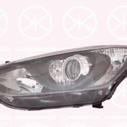 Headlight, Left, H7/H7/H7, with dynamic bending light, Optical Impression: black, with motor for headlamp levelling, 92102A6040 (HYUNDAI), 92102-A6040 (HYUNDAI)