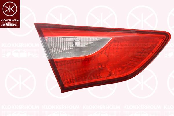 Tail Light Assembly, without bulb holder, Left, Inner Section, 92403-A5010 (HYUNDAI), 92430-A5010 (HYUNDAI)