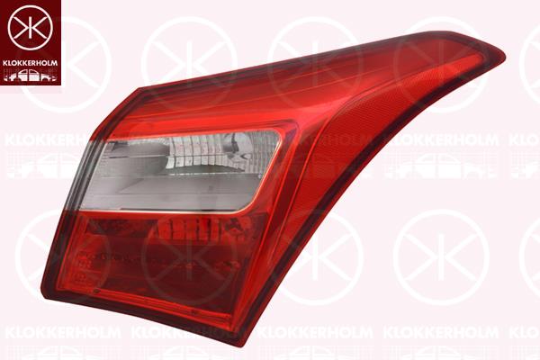 Tail Light Assembly, without bulb holder, Right, Outer section, 92402-A5020 (HYUNDAI), 92420-A5020 (HYUNDAI)