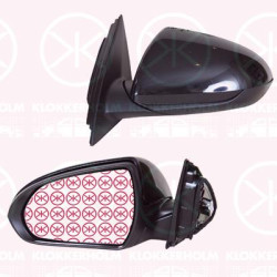 Exterior Mirror, Left, for electric mirror adjustment, Number of pins: 5, Heatable, w/primer, Aspherical, 87610-G4200 (HYUNDAI)