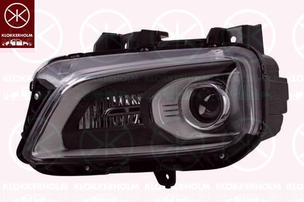 Headlight, Right, H7, with daytime running light (LED), with motor for headlamp levelling, 92102J9100 (HYUNDAI), 92102-J9100 (HYUNDAI)