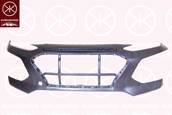 Bumper, w/primer, Front, with hole(s) for fog lights, Upper section, 86511J9000 (HYUNDAI)