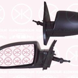 Exterior Mirror, Control: cable pull, Convex, black, Left, 876101E020 (HYUNDAI), 87610-1E020 (HYUNDAI)