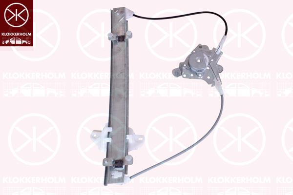 Window Regulator, 2-dr, OE-type, without electric motor, Electric, Left, 82403-22210 (HYUNDAI)