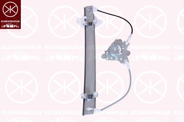 Window Regulator, 4-dr, OE-type, without electric motor, Electric, Left Front, 82403-22010 (HYUNDAI)