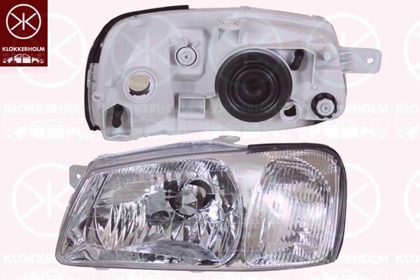 Headlight, for vehicles with headlight levelling (mechanical), H4, Right, Illuminance [lx]: 12.5, 92102-25000 (HYUNDAI), 9210225020 (HYUNDAI), 92102-25020 (HYUNDAI), 92120-25020 (HYUNDAI)