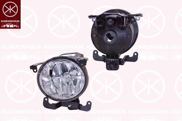 Front Fog Light, Left Front, HB3, round, without bulb holder, 8240125710 (HYUNDAI), 82401-25710 (HYUNDAI), 92201-25500 (HYUNDAI)