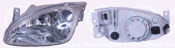 Headlight, H4, for vehicles with headlight levelling, without motor for headlamp levelling, Depo, Left, Illuminance [lx]: 17.5, 92103-29521E (HYUNDAI)