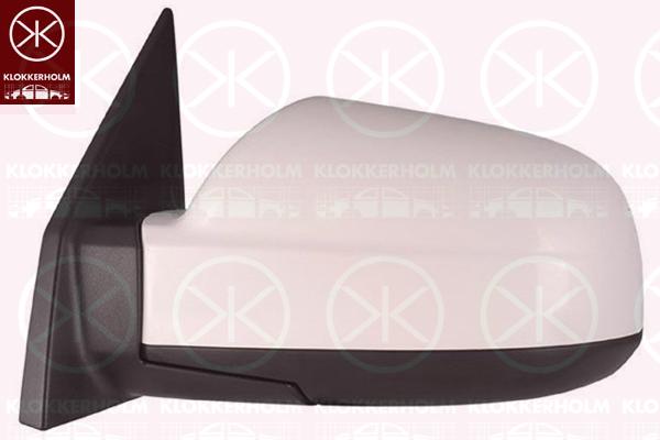 Exterior Mirror, w/primer, for electric mirror adjustment, Convex, Heatable, Left, 87610-2E300 (HYUNDAI), 876102E360 (HYUNDAI), 876102E510 (HYUNDAI)