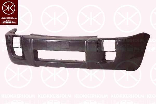 Bumper, Front, black, with hole(s) for fog lights, without holes for extensions, 86511-2E000 (HYUNDAI)