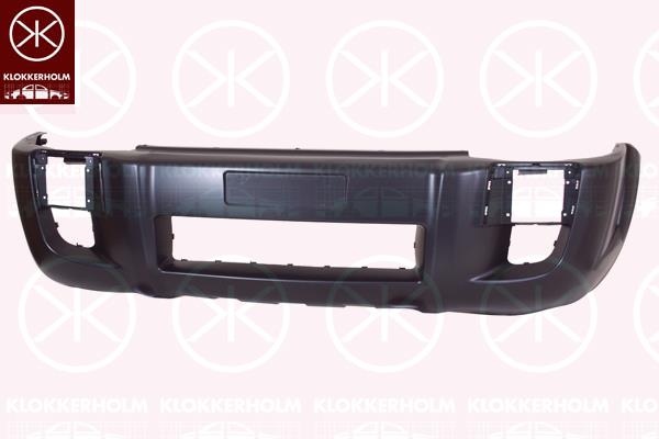 Bumper, Front, black, with hole(s) for fog lights, with holes for extensions, 86511-2E040 (HYUNDAI)