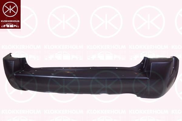 Bumper, w/primer, Rear, black, Exhaust System: with exhaust pipe, 86610-2E000 (HYUNDAI)