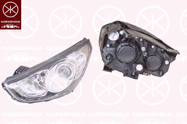 Headlight, H7/H7, with motor for headlamp levelling, Left, Illuminance [lx]: 17.5, 92101 2Y000 (HYUNDAI), 92101-2Y000 (HYUNDAI)